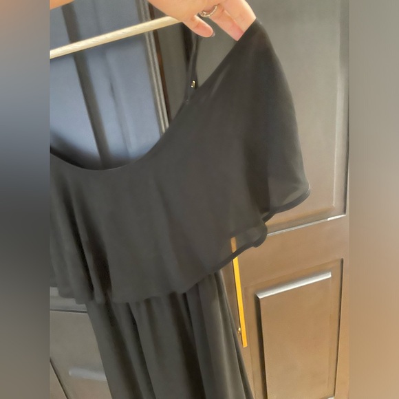 Show Me Your Mumu Black Maxi Dress Ruffle Sleeve - SMALL - Picture 2 of 4